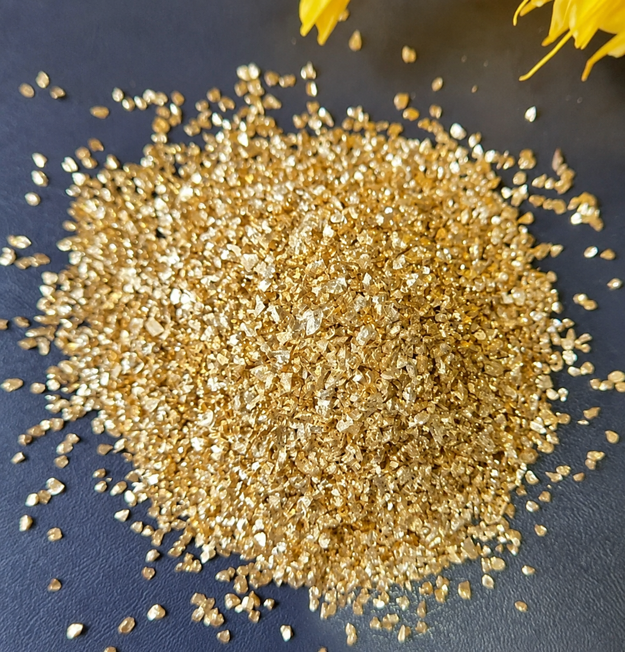 Granules stones in golden
